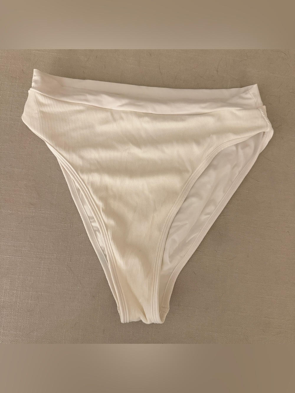 l*space Cream Bikini Top with Branded Tag